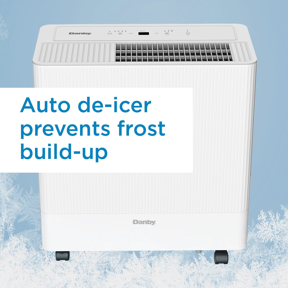 Danby - 50 Pint White Dehumidifier with Wi-Fi - DDR050BSWDB