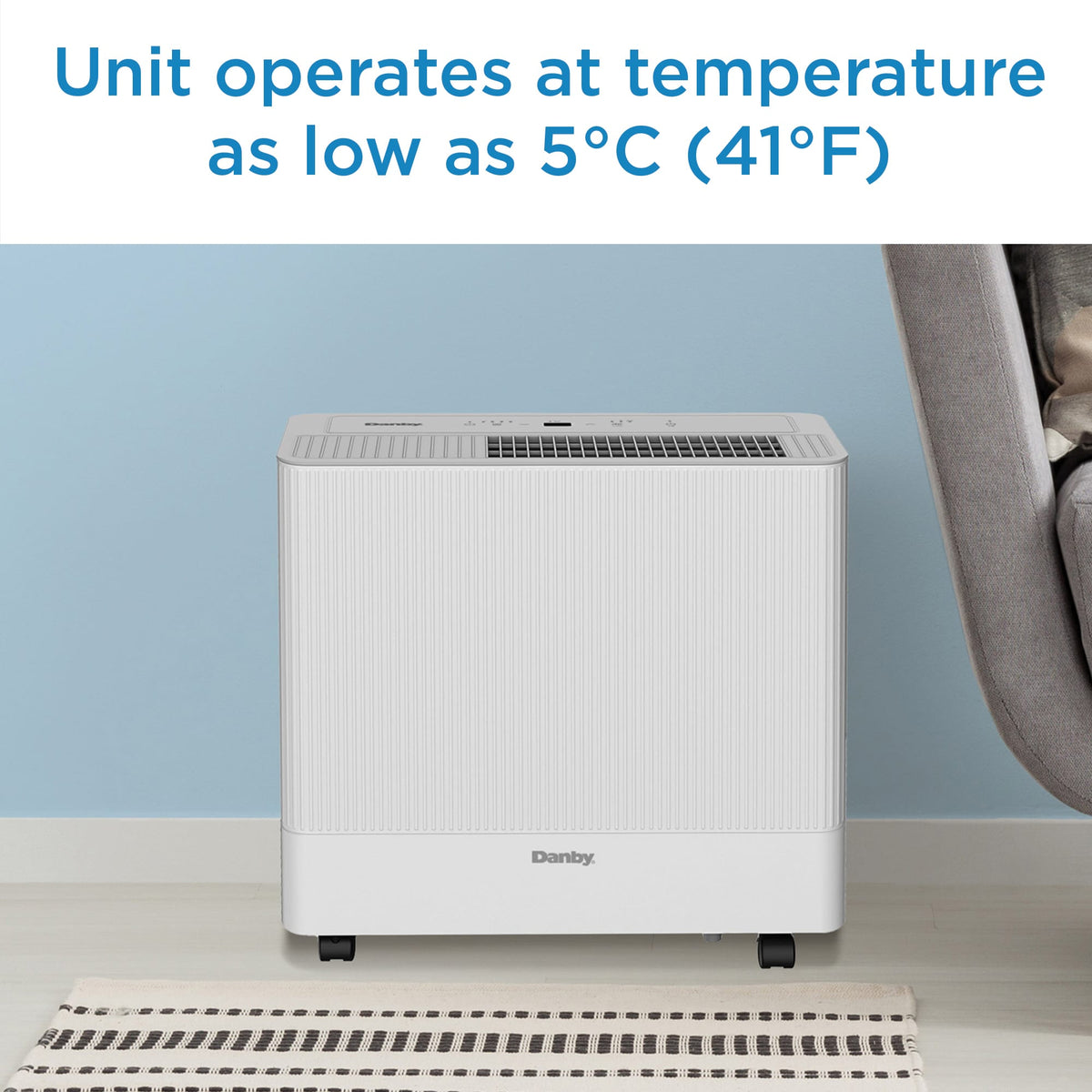 Danby - 50 Pint White Dehumidifier with Wi-Fi - DDR050BSWDB