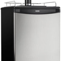 Danby - 5.4 cu.ft. Stainless Steel & Black Single-Tap Keg Cooler - DKC054A1BSLDB