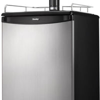 Danby - 5.4 cu.ft. Stainless Steel & Black Single-Tap Keg Cooler - DKC054A1BSLDB