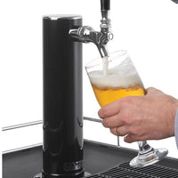 Danby - 5.4 cu.ft. Stainless Steel & Black Single-Tap Keg Cooler - DKC054A1BSLDB