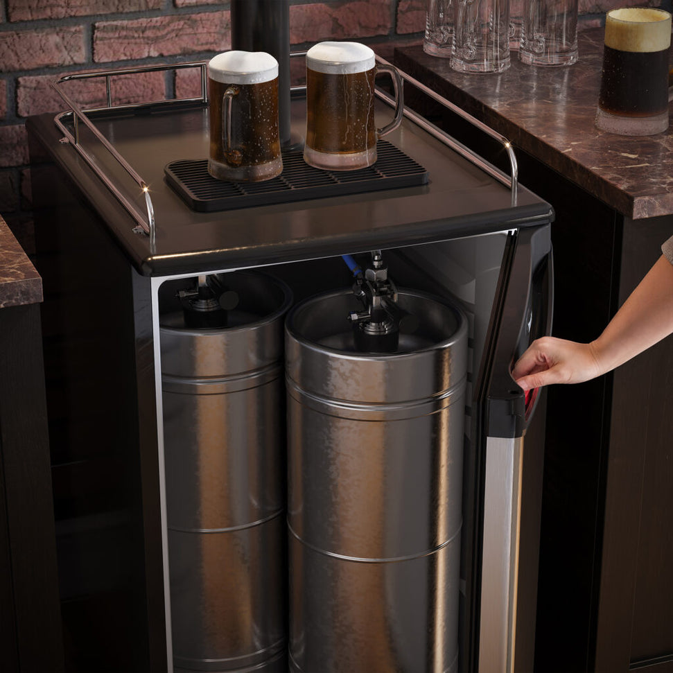 Danby - 5.4 cu.ft. Stainless Steel Dual-Tap Keg Cooler - DKC054A1BSL2DB