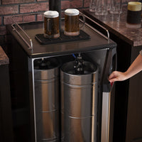 Danby - 5.4 cu.ft. Stainless Steel Dual-Tap Keg Cooler - DKC054A1BSL2DB