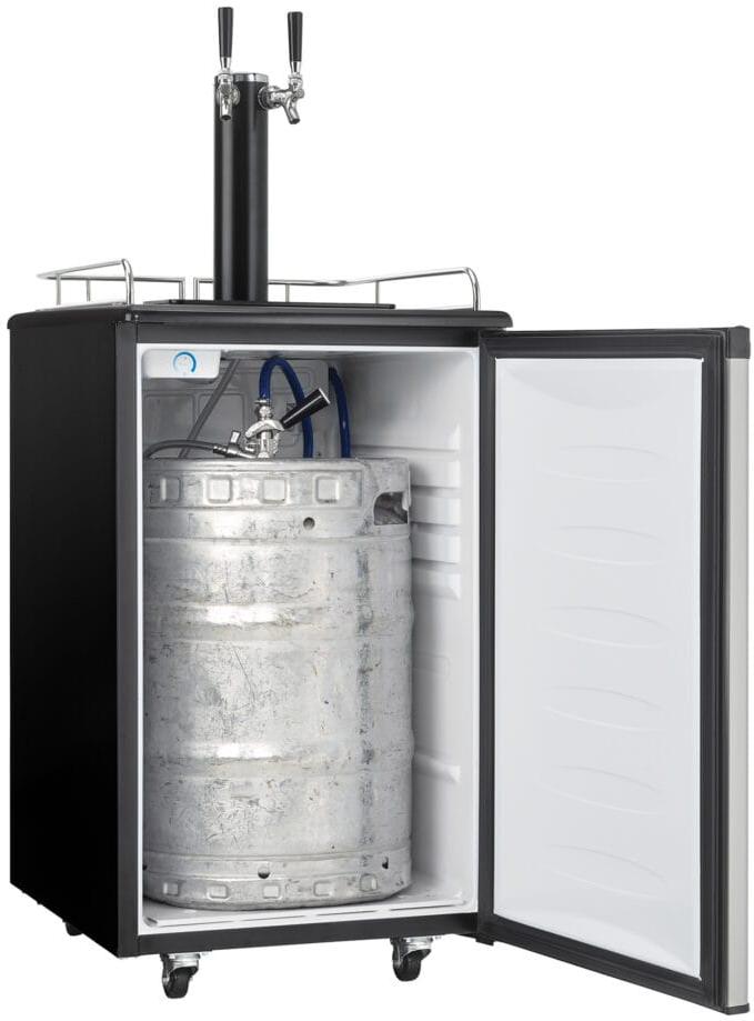 Danby - 5.4 cu.ft. Stainless Steel Dual-Tap Keg Cooler - DKC054A1BSL2DB
