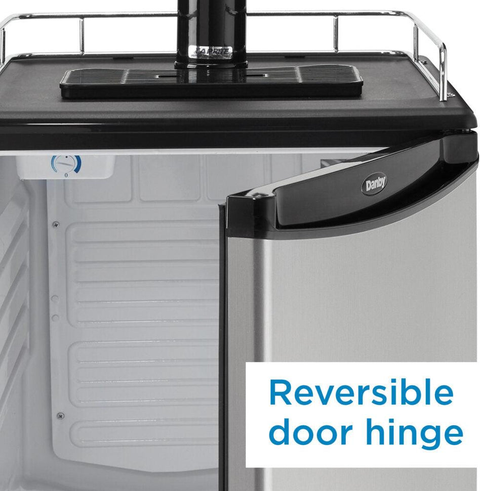 Danby - 5.4 cu.ft. Stainless Steel Dual-Tap Keg Cooler - DKC054A1BSL2DB