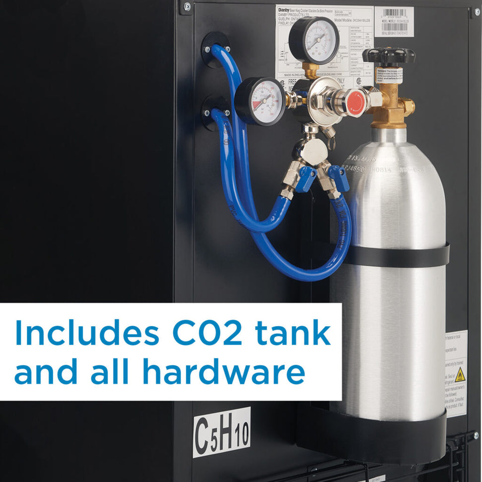 Danby - 5.4 cu.ft. Stainless Steel Dual-Tap Keg Cooler - DKC054A1BSL2DB