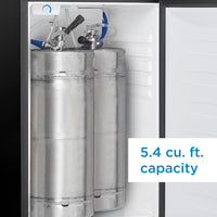 Danby - 5.4 cu.ft. Stainless Steel Dual-Tap Keg Cooler - DKC054A1BSL2DB