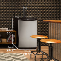Danby - 5.4 cu.ft. Stainless Steel Dual-Tap Keg Cooler - DKC054A1BSL2DB
