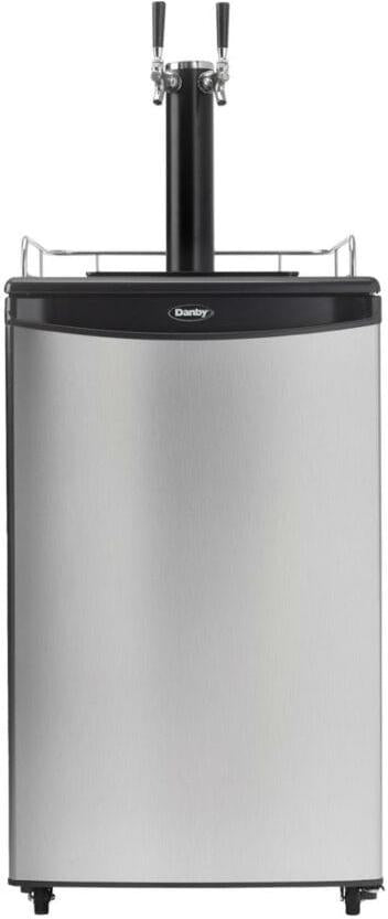 Danby - 5.4 cu.ft. Stainless Steel Dual-Tap Keg Cooler - DKC054A1BSL2DB