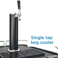 Danby - 5.4 cu.ft. Stainless Steel Single-Tap Keg Cooler - DKC054A9SLDB