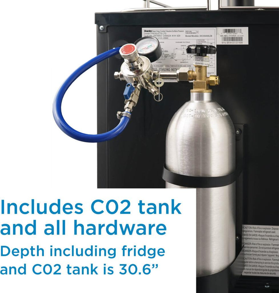 Danby - 5.4 cu.ft. Stainless Steel Single-Tap Keg Cooler - DKC054A9SLDB