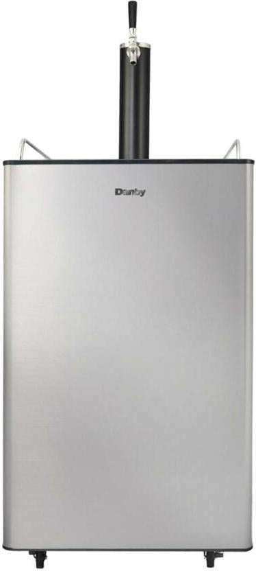 Danby - 5.4 cu.ft. Stainless Steel Single-Tap Keg Cooler - DKC054A9SLDB