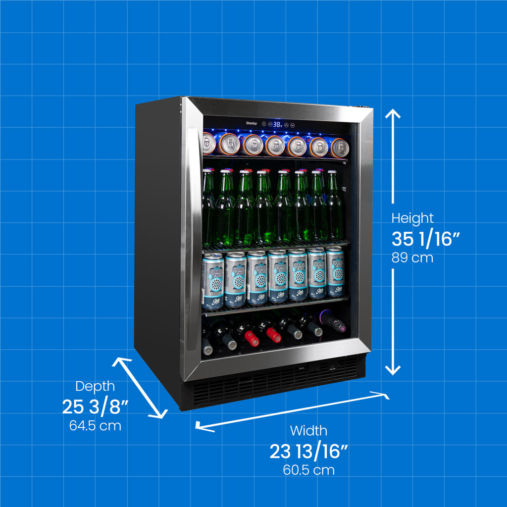 Danby - 5.7 cu.ft. Built-In Beverage Center In Stainless Steel - DBC057A1BSS