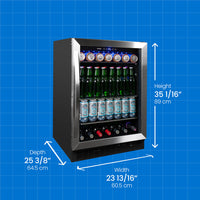 Danby - 5.7 cu.ft. Built-In Beverage Center In Stainless Steel - DBC057A1BSS
