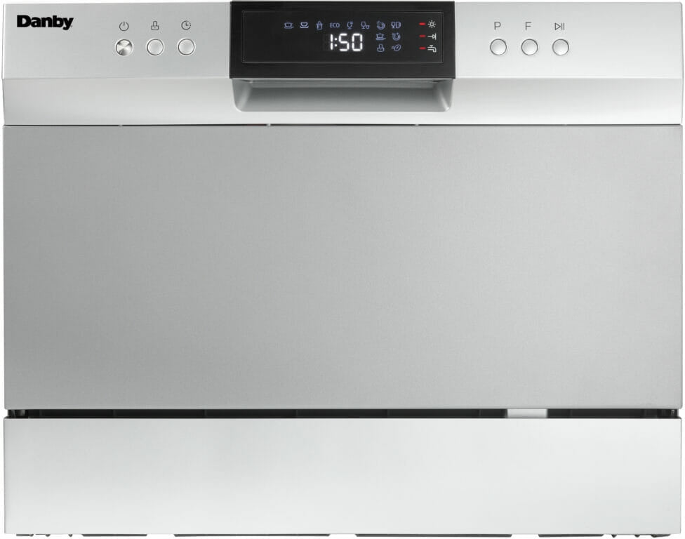 Danby - 6 Place Setting Countertop Dishwasher In Silver - DDW631SDB