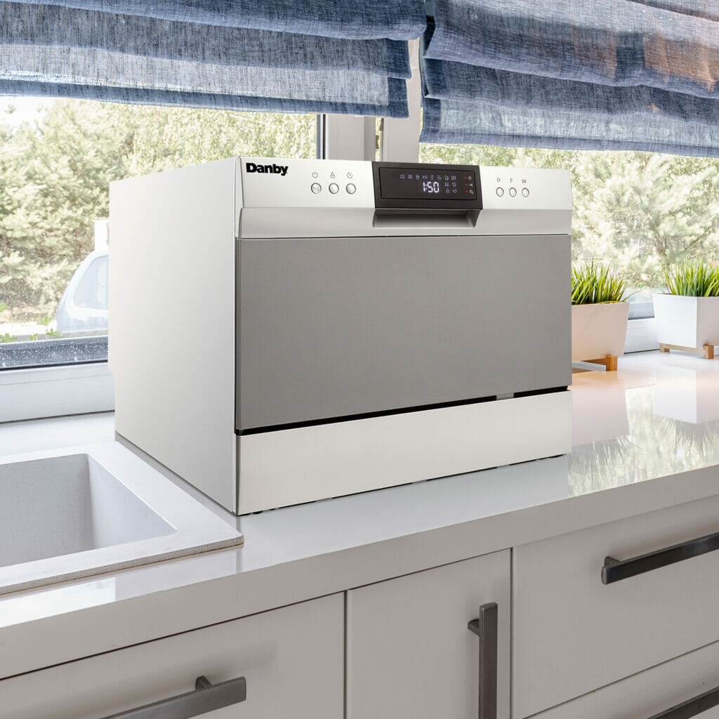 Danby - 6 Place Setting Countertop Dishwasher In Silver - DDW631SDB