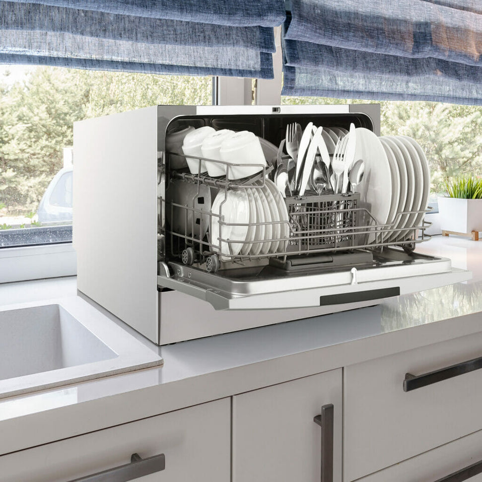 Danby - 6 Place Setting Countertop Dishwasher In Silver - DDW631SDB