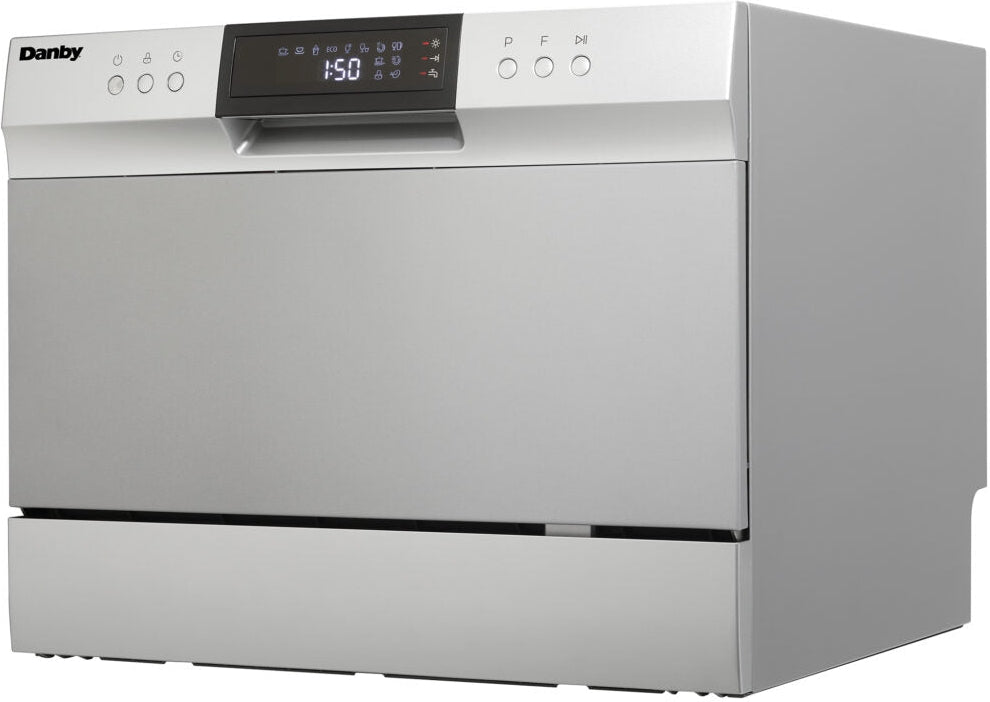 Danby - 6 Place Setting Countertop Dishwasher In Silver - DDW631SDB