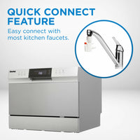 Danby - 6 Place Setting Countertop Dishwasher In Silver - DDW631SDB