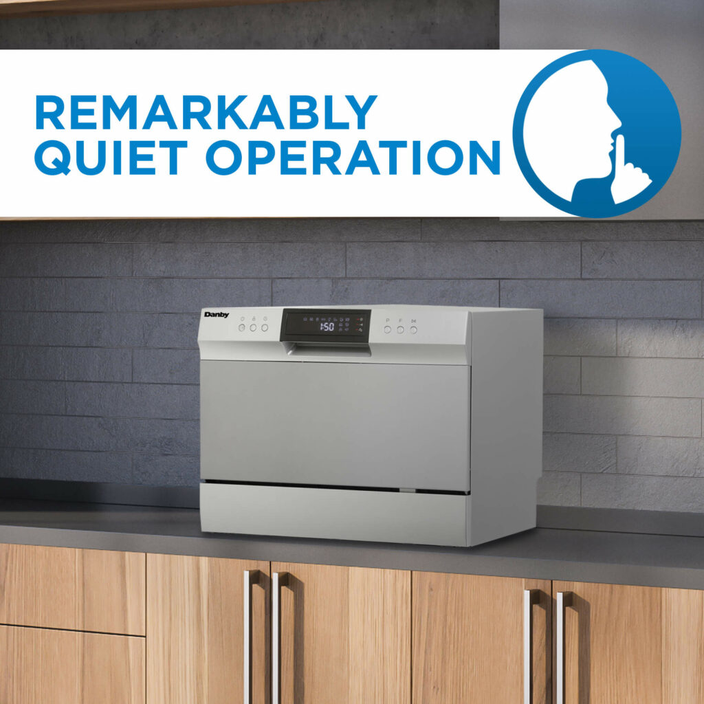 Danby - 6 Place Setting Countertop Dishwasher In Silver - DDW631SDB