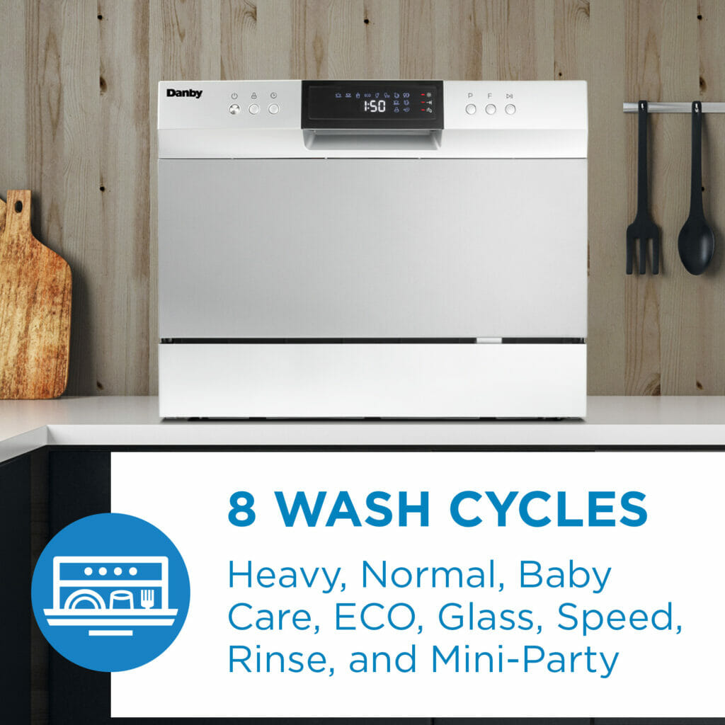 Danby - 6 Place Setting Countertop Dishwasher In Silver - DDW631SDB