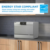 Danby - 6 Place Setting Countertop Dishwasher In Silver - DDW631SDB