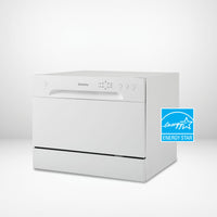 Danby - 6 Place Setting Countertop Dishwasher, White - DDW621WDB
