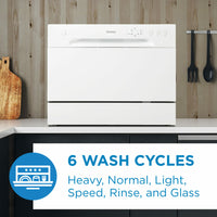 Danby - 6 Place Setting Countertop Dishwasher, White - DDW621WDB