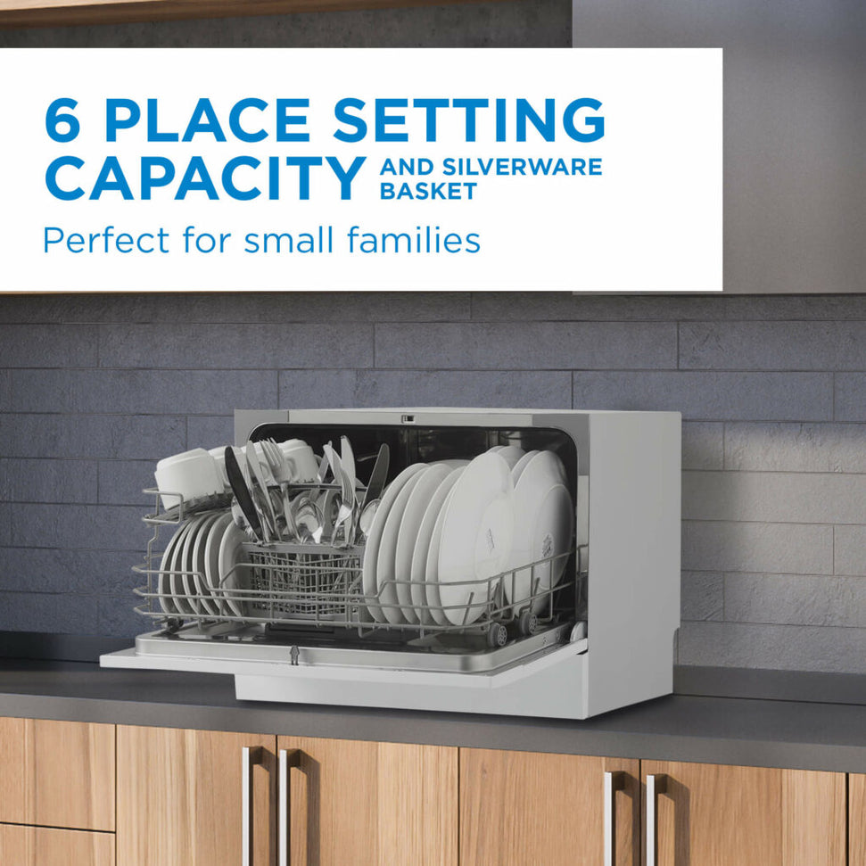 Danby - 6 Place Setting Countertop Dishwasher, White - DDW621WDB