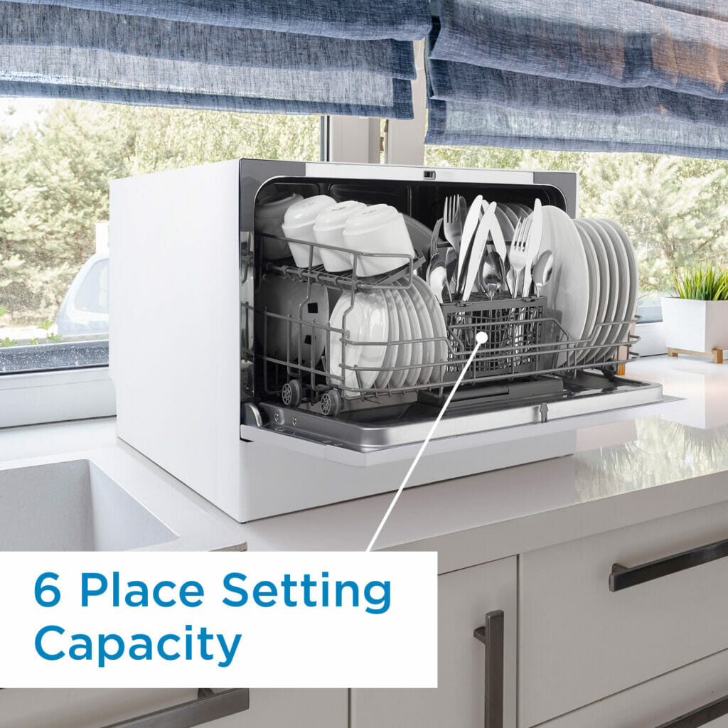 Danby - 6 Place Setting Countertop Dishwasher, White - DDW621WDB