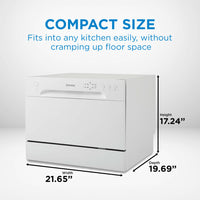 Danby - 6 Place Setting Countertop Dishwasher, White - DDW621WDB