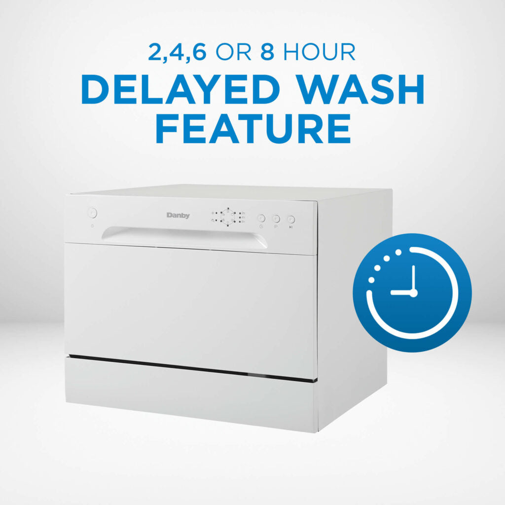 Danby - 6 Place Setting Countertop Dishwasher, White - DDW621WDB