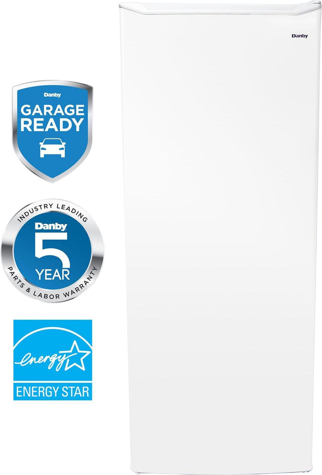 Danby - 6 cu. ft. Upright Freezer In White - DUFM060B2WDB