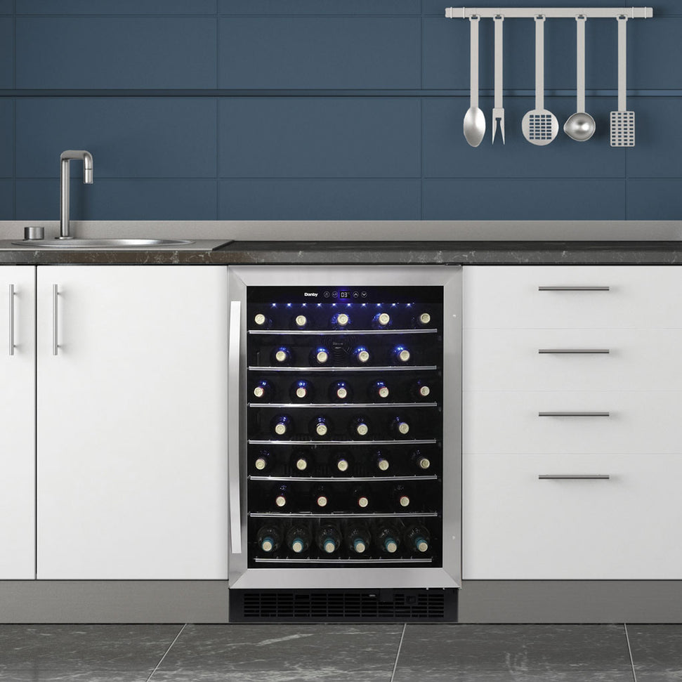 Danby - 60 Bottle Built-In Wine Cooler In Stainless Steel - DWC057A1BSS