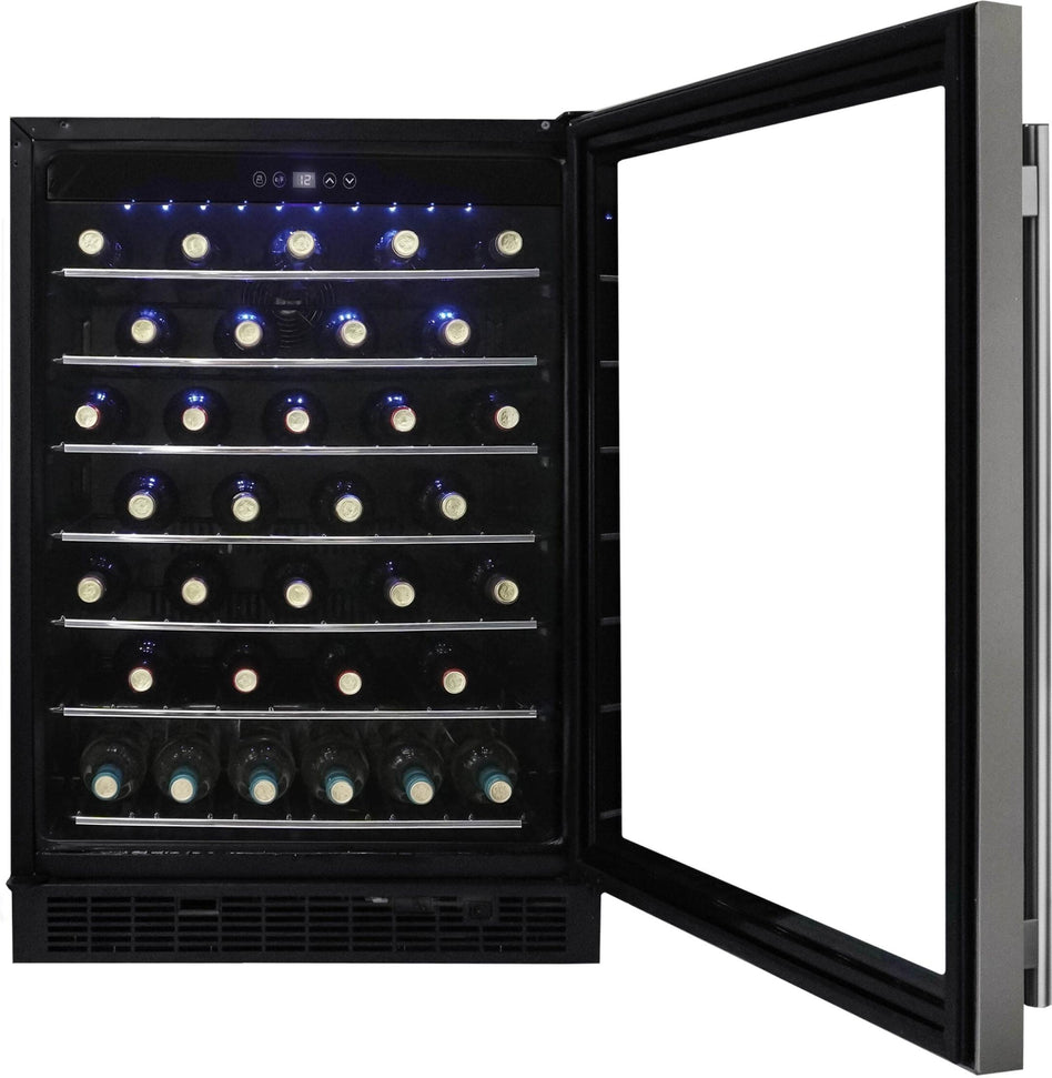 Danby - 60 Bottle Built-In Wine Cooler In Stainless Steel - DWC057A1BSS