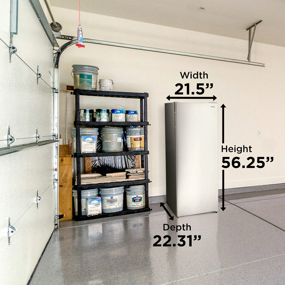 Danby - 6.8 cu. ft. Convertible Upright Freezer in Stainless Steel Look - DUFM068A1SCDB
