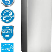 Danby - 6.8 cu. ft. Convertible Upright Freezer in Stainless Steel Look - DUFM068A1SCDB