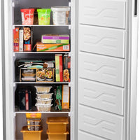 Danby - 6.8 cu. ft. Convertible Upright Freezer in Stainless Steel Look - DUFM068A1SCDB