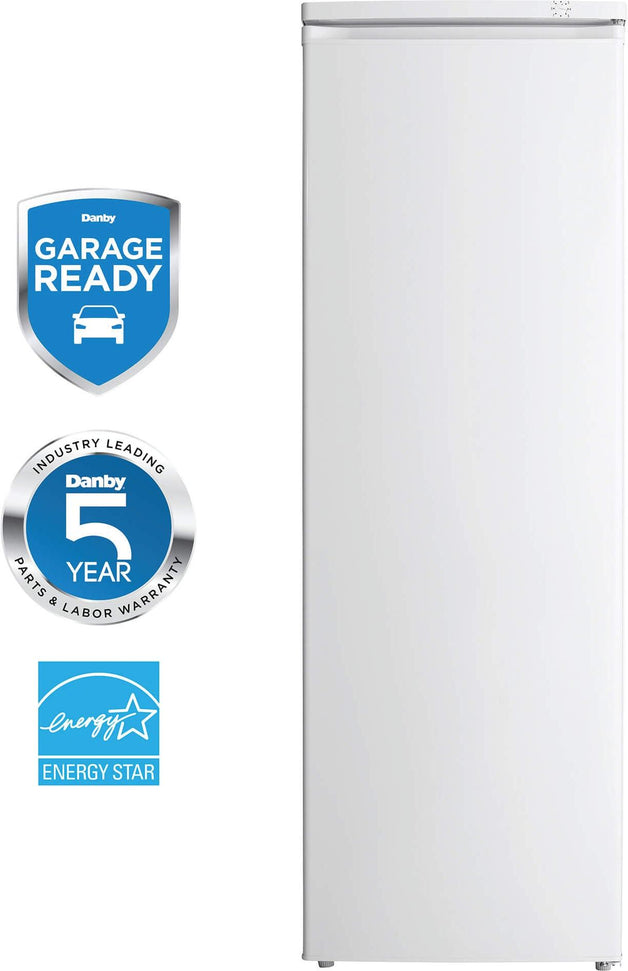 Danby - 7.1 cu. ft. Upright Freezer in White - DUF071A3WDB