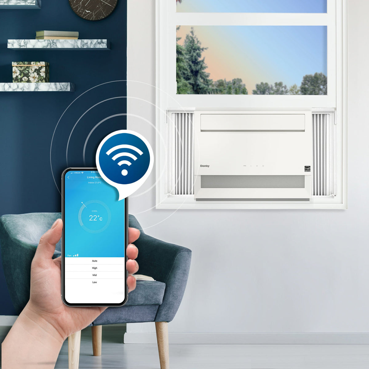 Danby - 8000 BTU Easy Cool Window AC With Wireless Connect In White - DAC080B5WDB