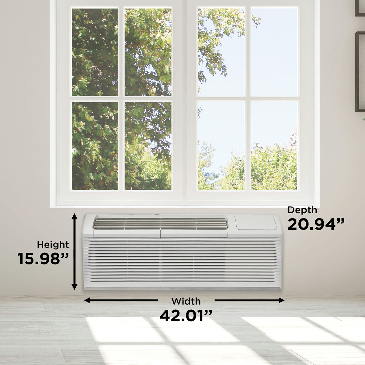 Danby - 9000 BTU Packaged Terminal with Heat Pump AC In White - DPTA090HEB2WDB