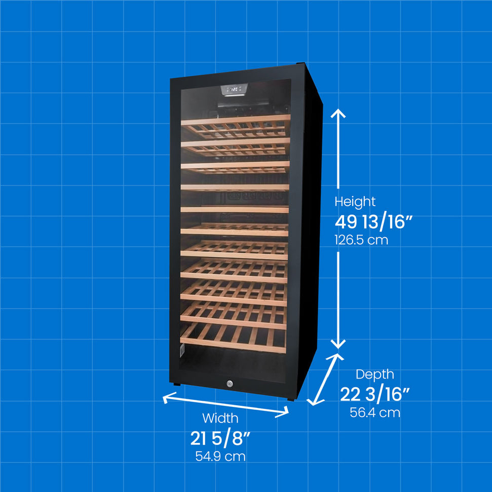 Danby - 94 Bottle Free-Standing Wine Cooler In Black - DWC94L1B