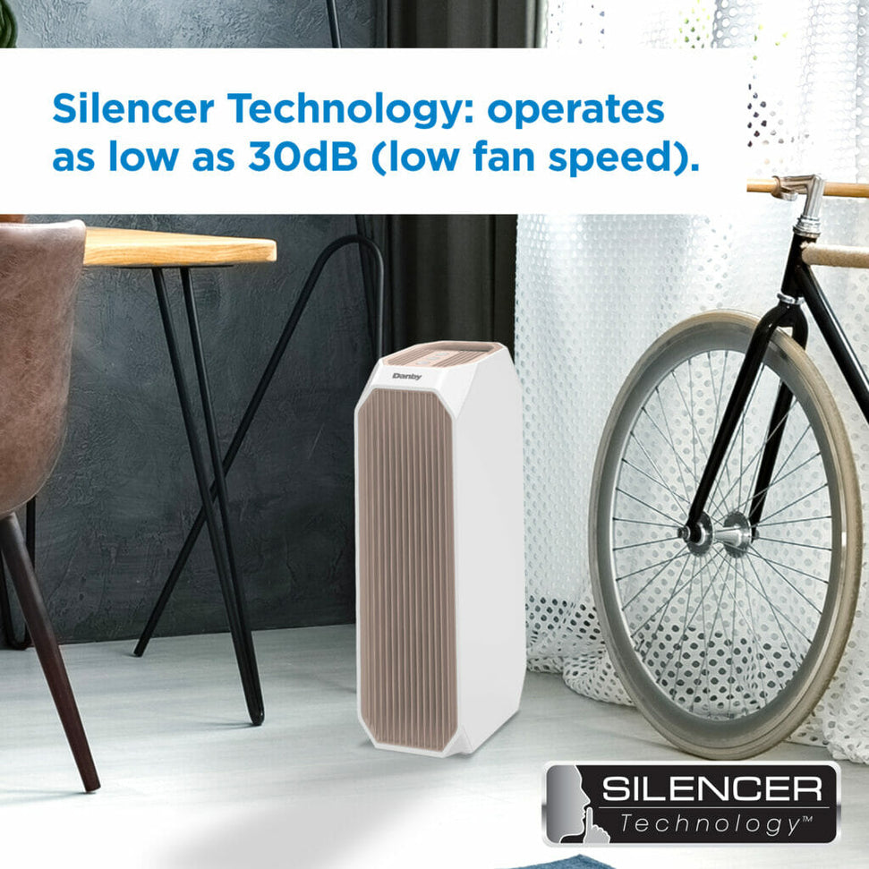 Danby - Air Purifier Up To 210 Sq. Ft. In White - DAP143BAW-UV