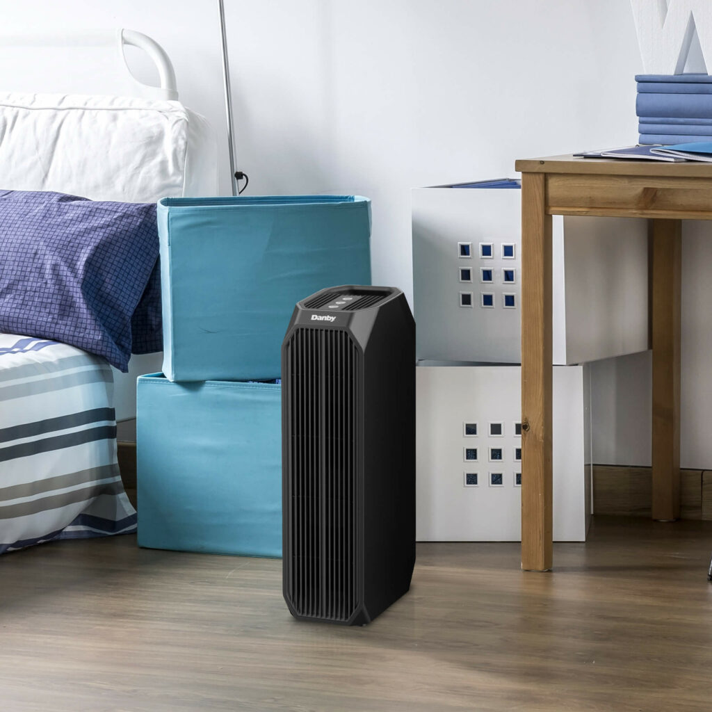 Danby - Black Air Purifier With True HEPA Up To 210 Sq. Ft. - DAP143BAB-UV