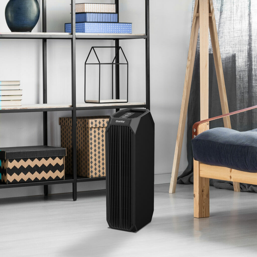 Danby - Black Air Purifier With True HEPA Up To 210 Sq. Ft. - DAP143BAB-UV