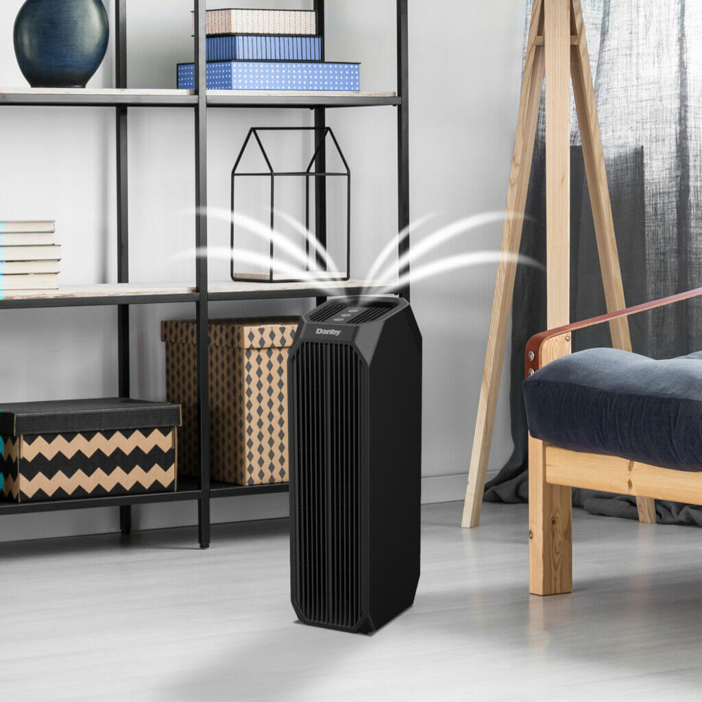 Danby - Black Air Purifier With True HEPA Up To 210 Sq. Ft. - DAP143BAB-UV