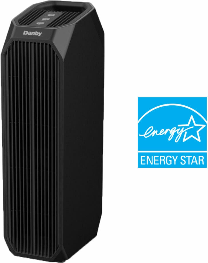 Danby - Black Air Purifier With True HEPA Up To 210 Sq. Ft. - DAP143BAB-UV