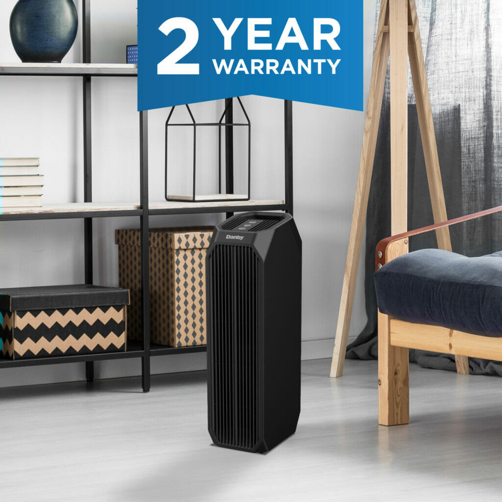 Danby - Black Air Purifier With True HEPA Up To 210 Sq. Ft. - DAP143BAB-UV