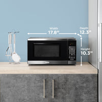 Danby - Designer 0.7 cu.ft. Stainless Steel Space Saving Under the Cupboard Microwave - DDMW007501G1