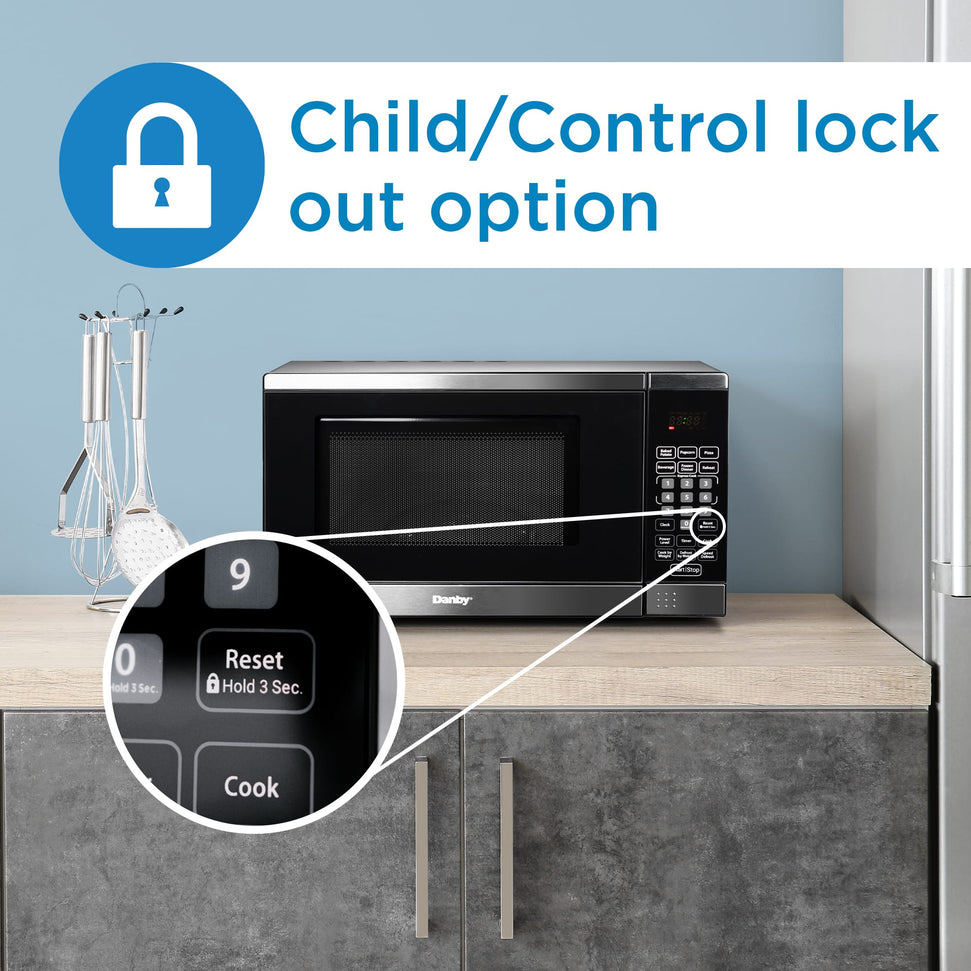 Danby - Designer 0.7 cu.ft. Stainless Steel Space Saving Under the Cupboard Microwave - DDMW007501G1